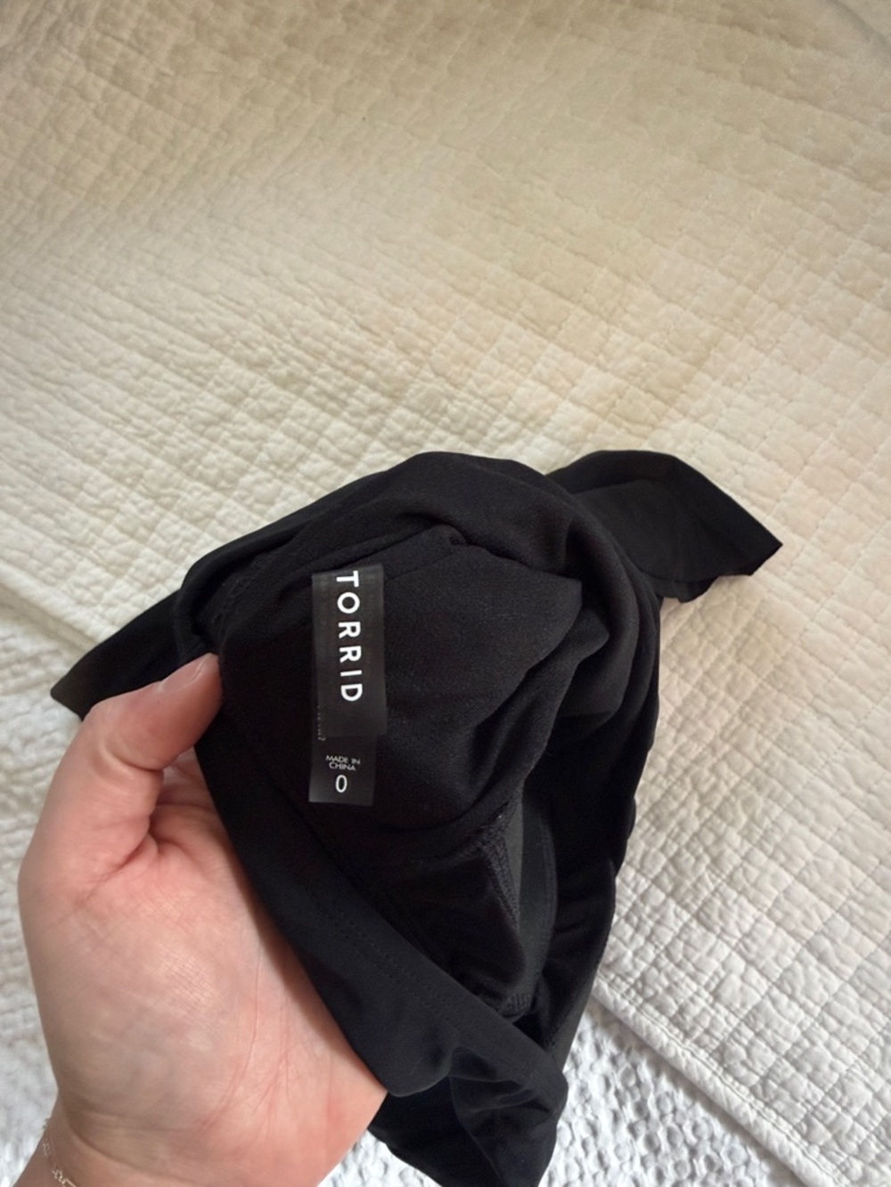 torrid Black Tie-Front Swim Crop Top - Picture 2 of 3